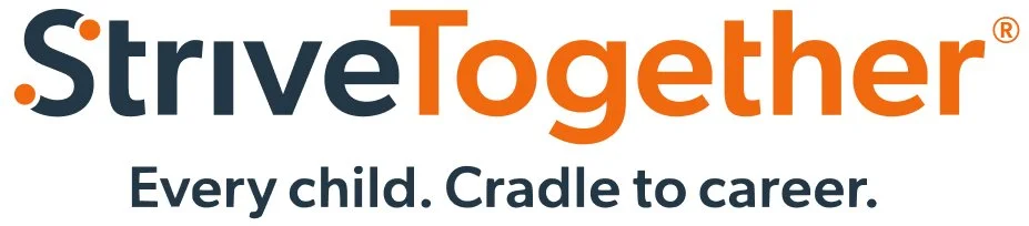 Logo of StriveTogether with the slogan 'Every child. Cradle to career.'