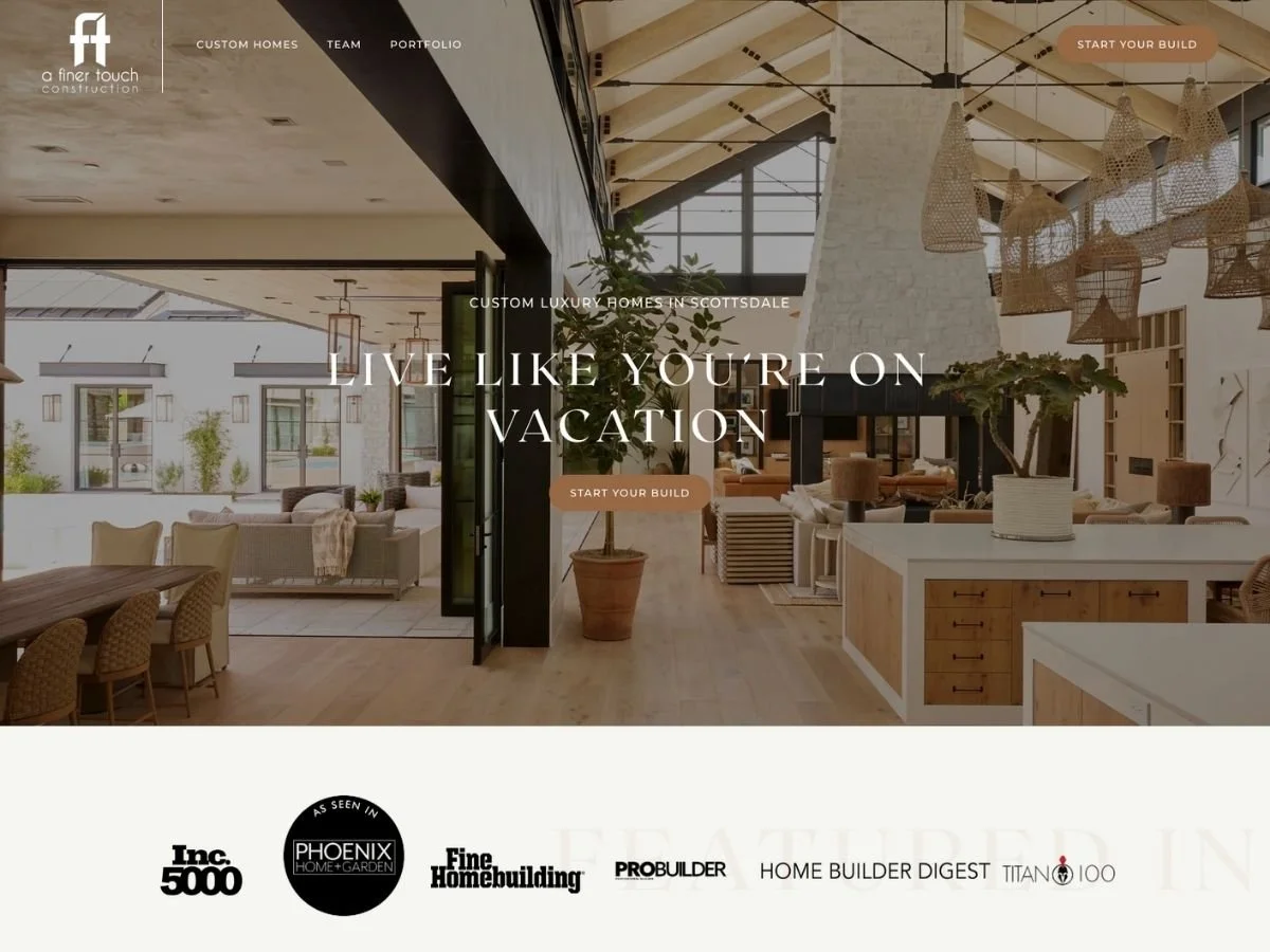 website design for home builders