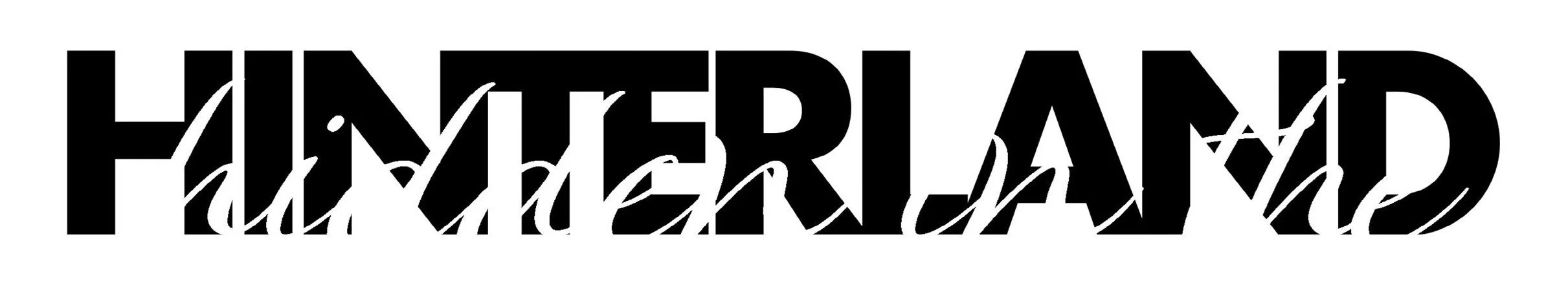 Distorted black text that reads 'HINTERLAND'.