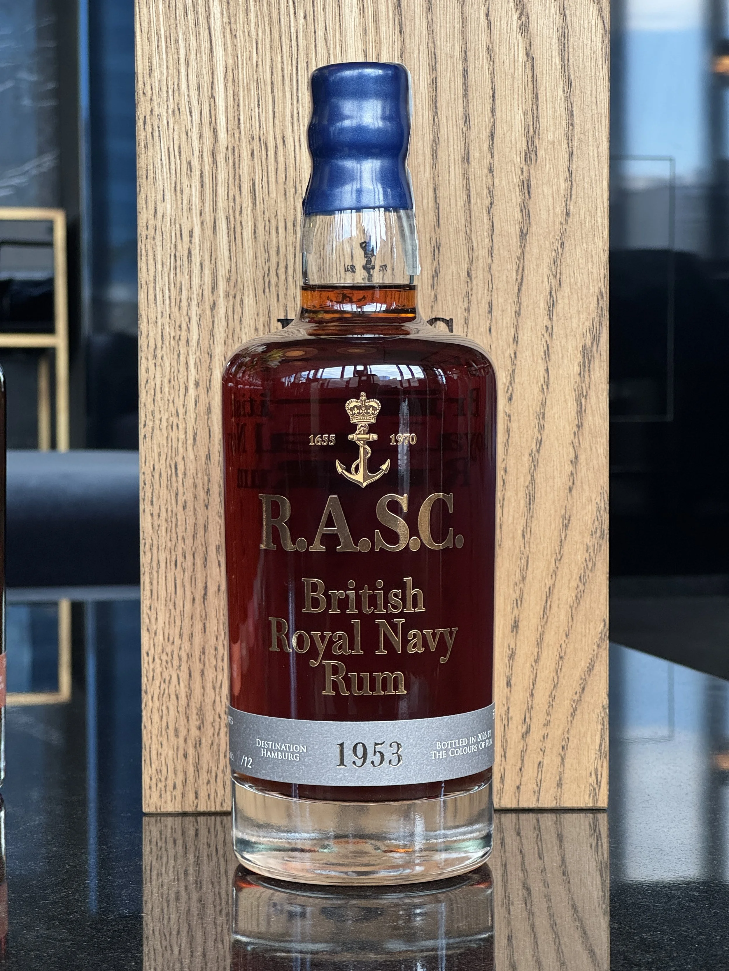 British Royal Navy Rum - R.A.S.C. 1953 - X