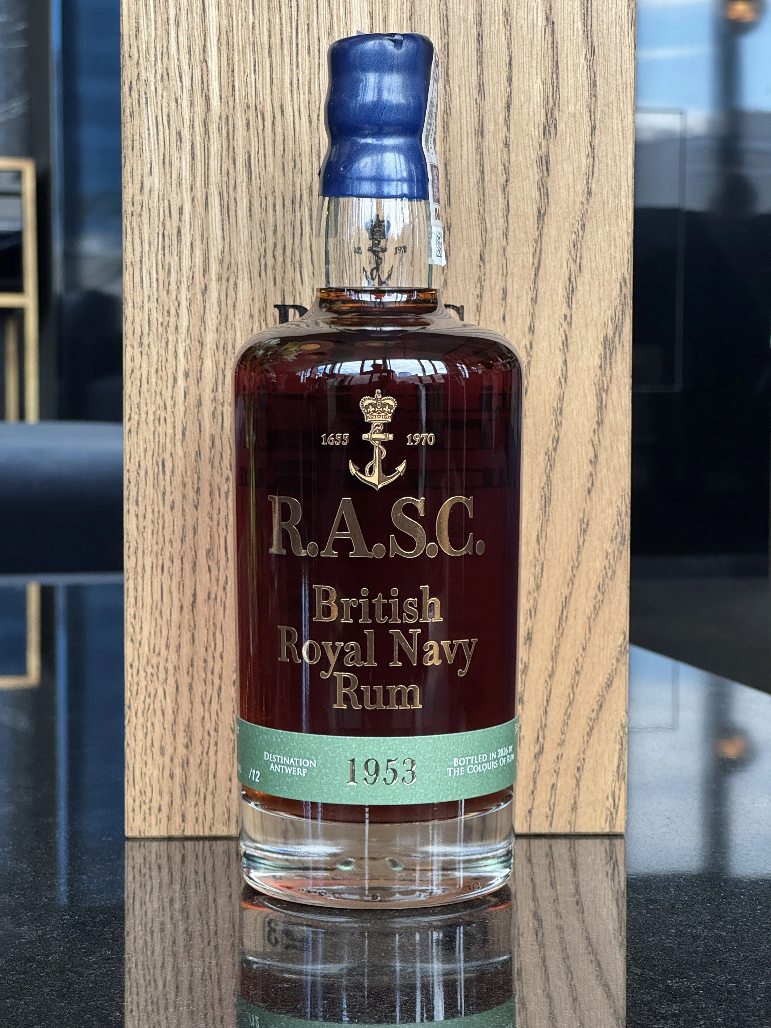 British Royal Navy Rum - R.A.S.C. 1953 - V