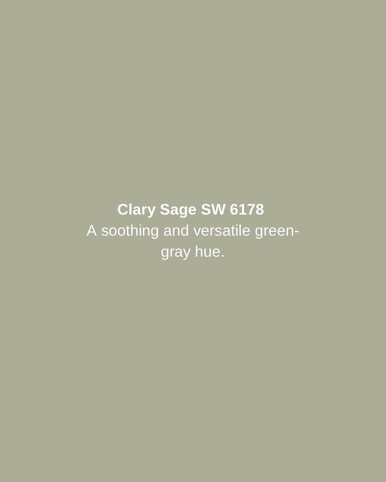 Clary Sage SW 6178 is a soothing and versatile green-gray hue that pairs beautifully with Pure White SW 7005 to create a clean and refreshing aesthetic, perfect for achieving that modern and airy vibe.

*Please note that colours may appear differentl
