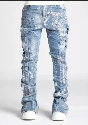 W28 GUAPI AQUA BLUE FLOWERS DENIM グアピ GUAPI AQUA BLUE FLOWERS DENIM – BLUE CITY NYC