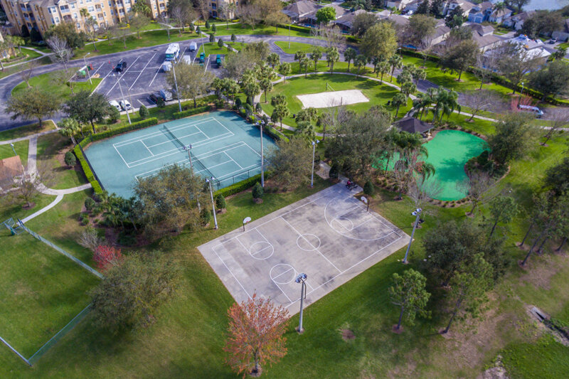  Walk right out the back door to a putting green, sand volleyball, basketball, tennis, grills, and pickle ball courts 