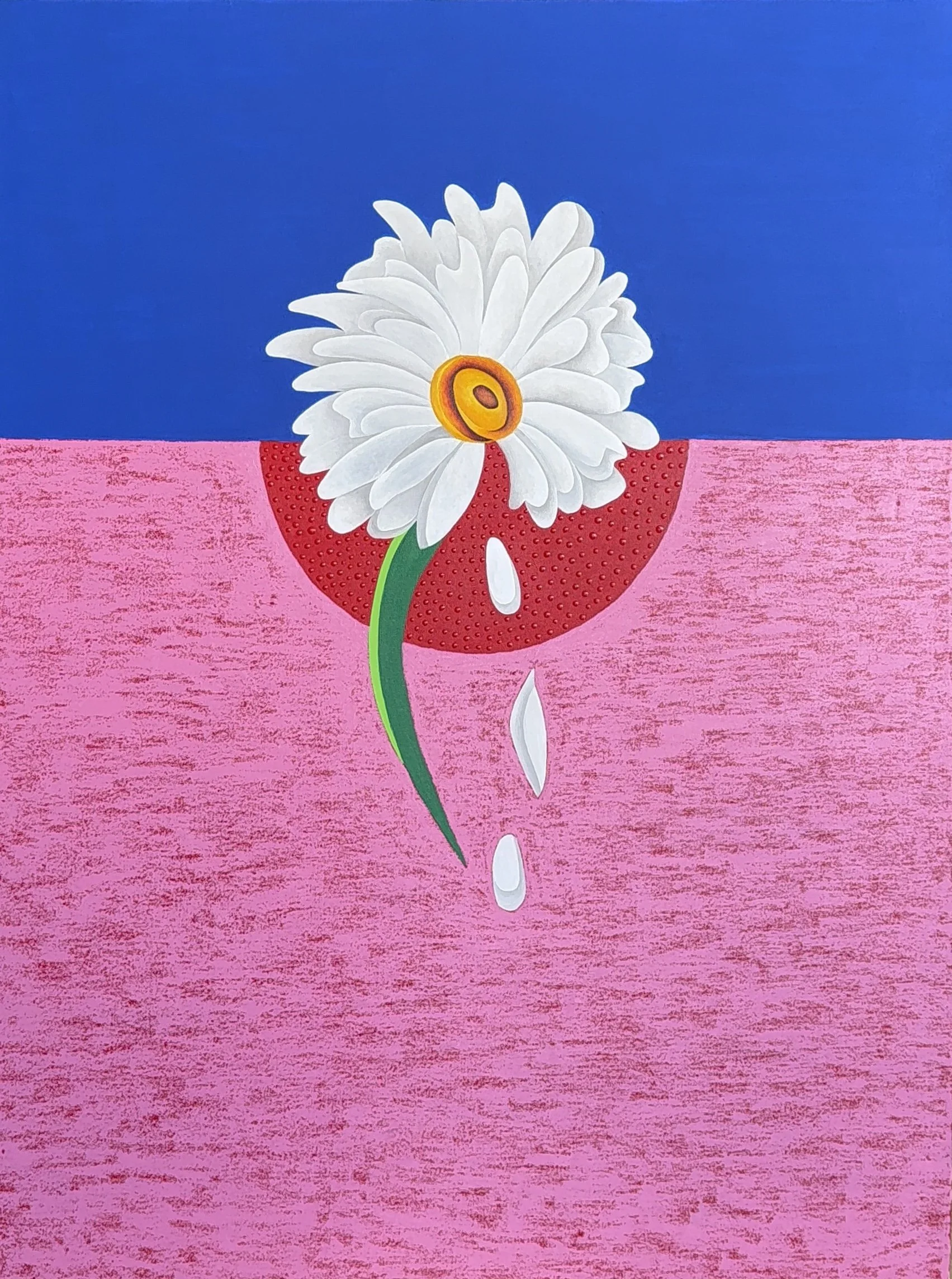 ‘He Loves Me, He Loves Me Not’ Daisy Series (B/R/P)-36” x 48”