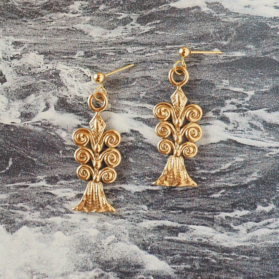 Mystic Fish golden earrings sea inspired jewellery.jpg