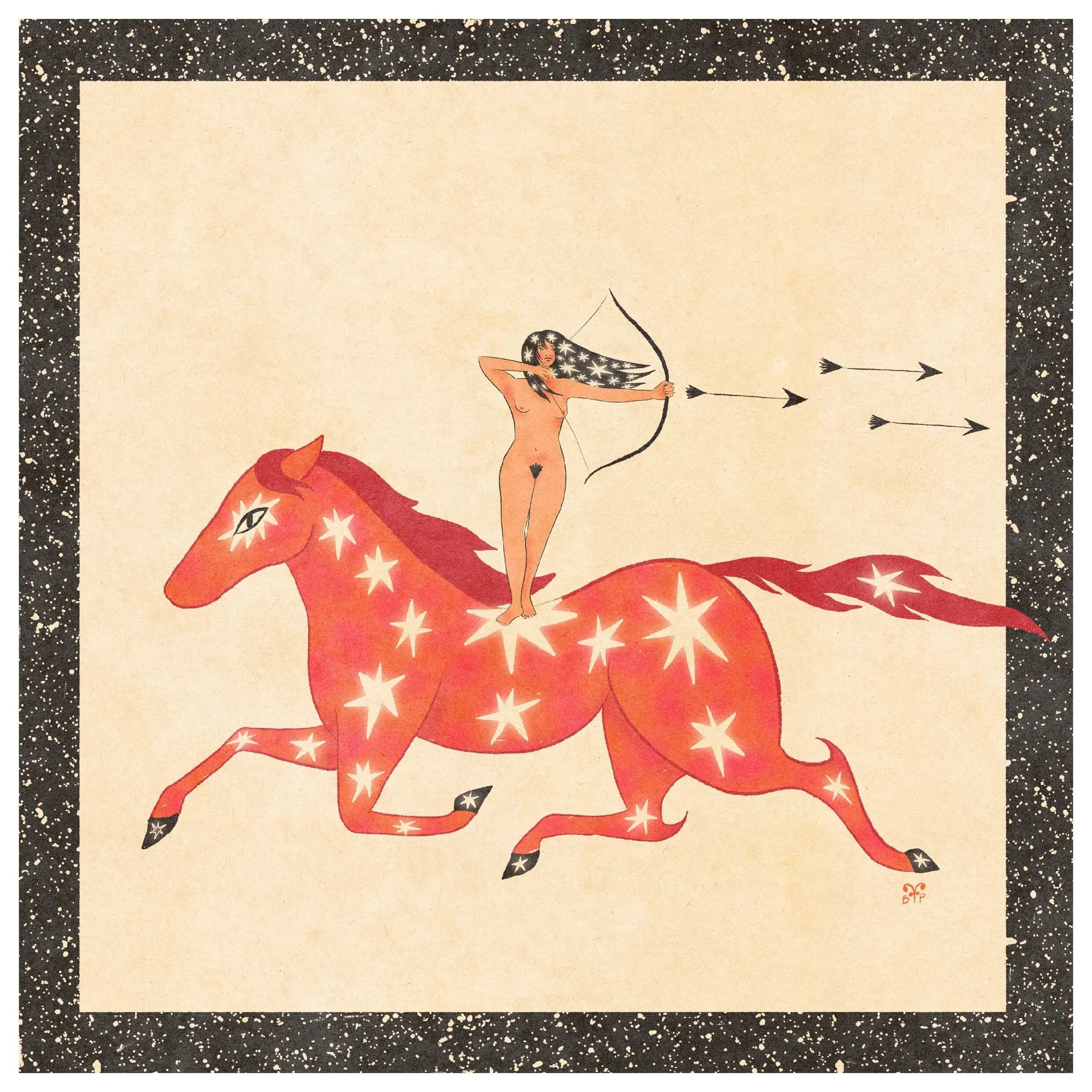 Sagitarrius centaur zodiac art print.jpg