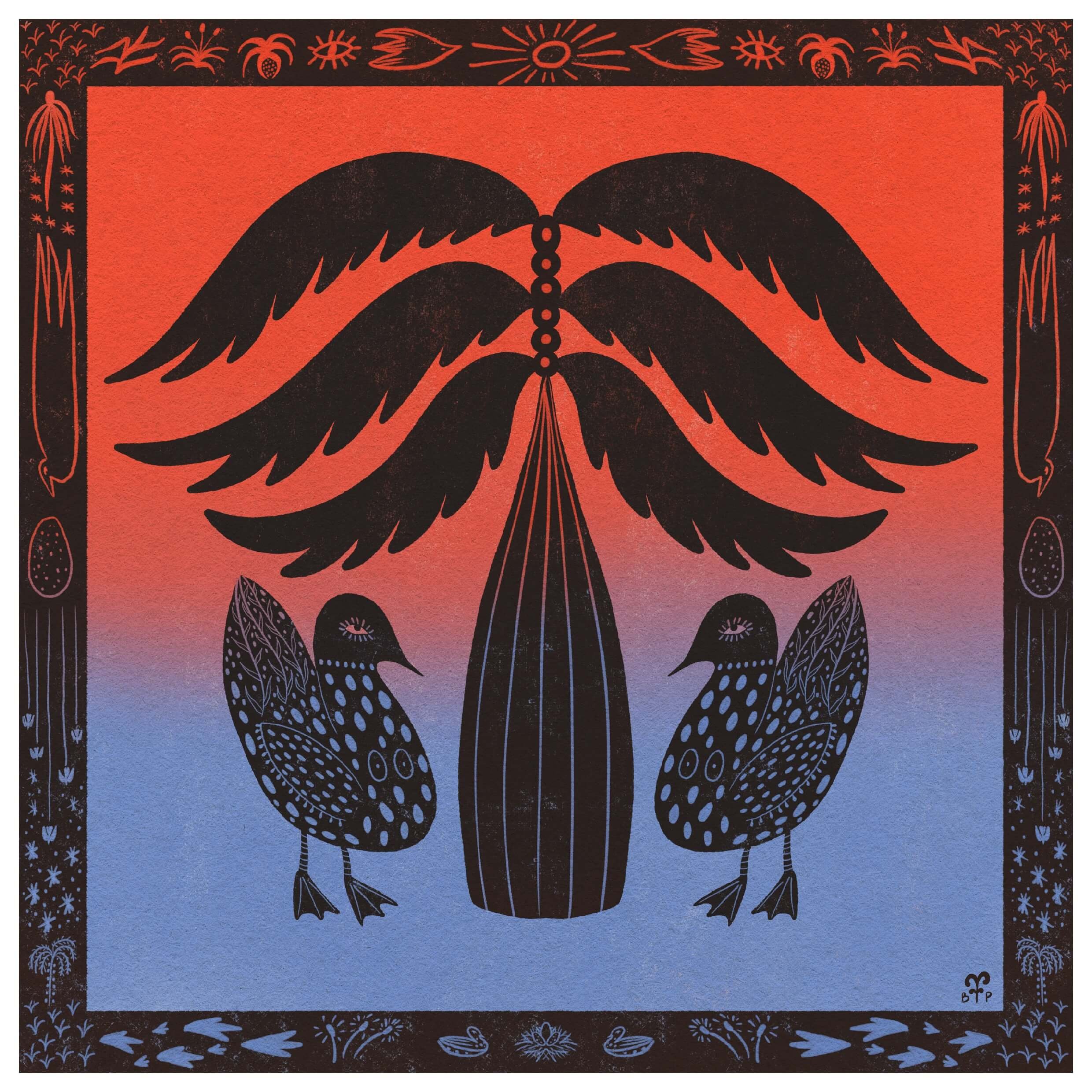 Love Ducks find a place to nest under a tree after a long migration