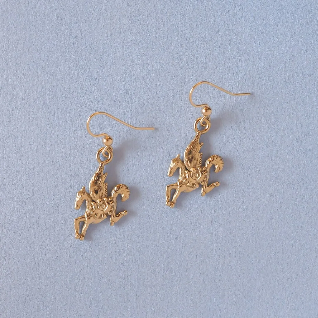 gold ancient greek flying horse pegasus earrings.jpg