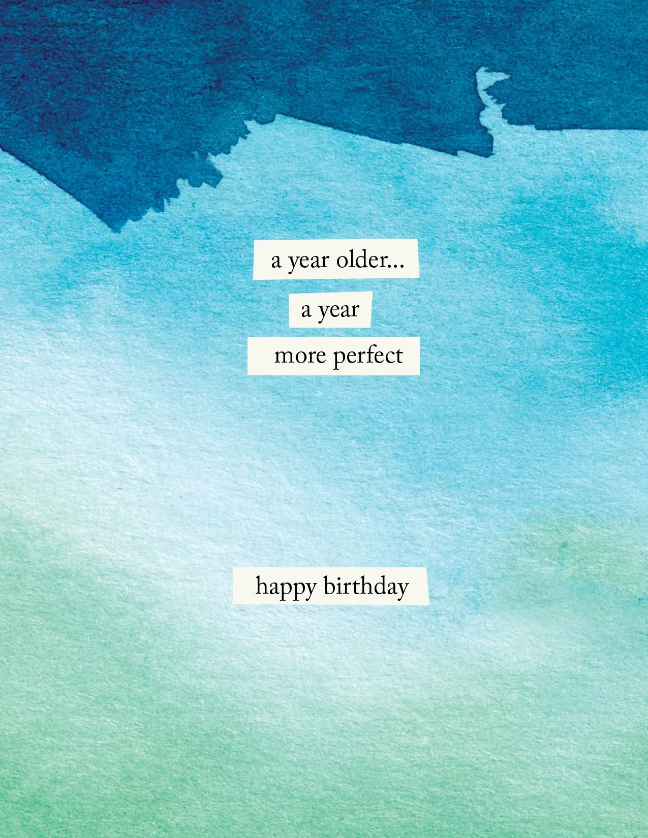 "...A year more perfect" Greeting Card