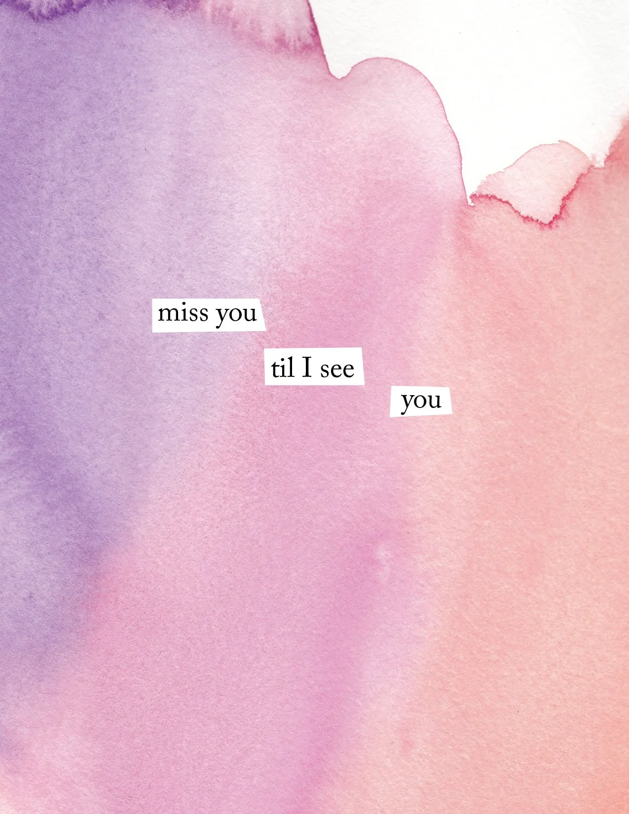 "Miss you til I see you" Greeting Card