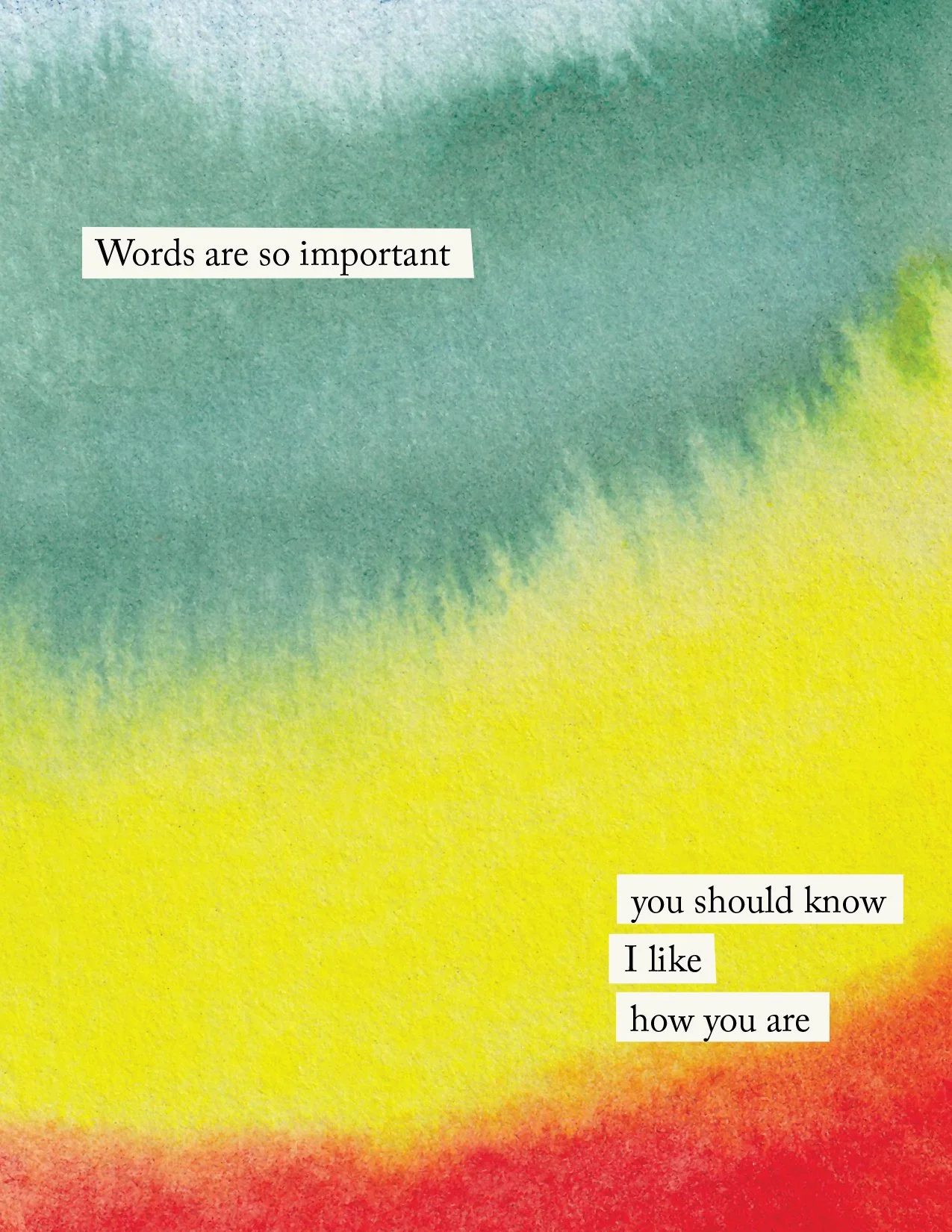 "Words are so important" Greeting Card