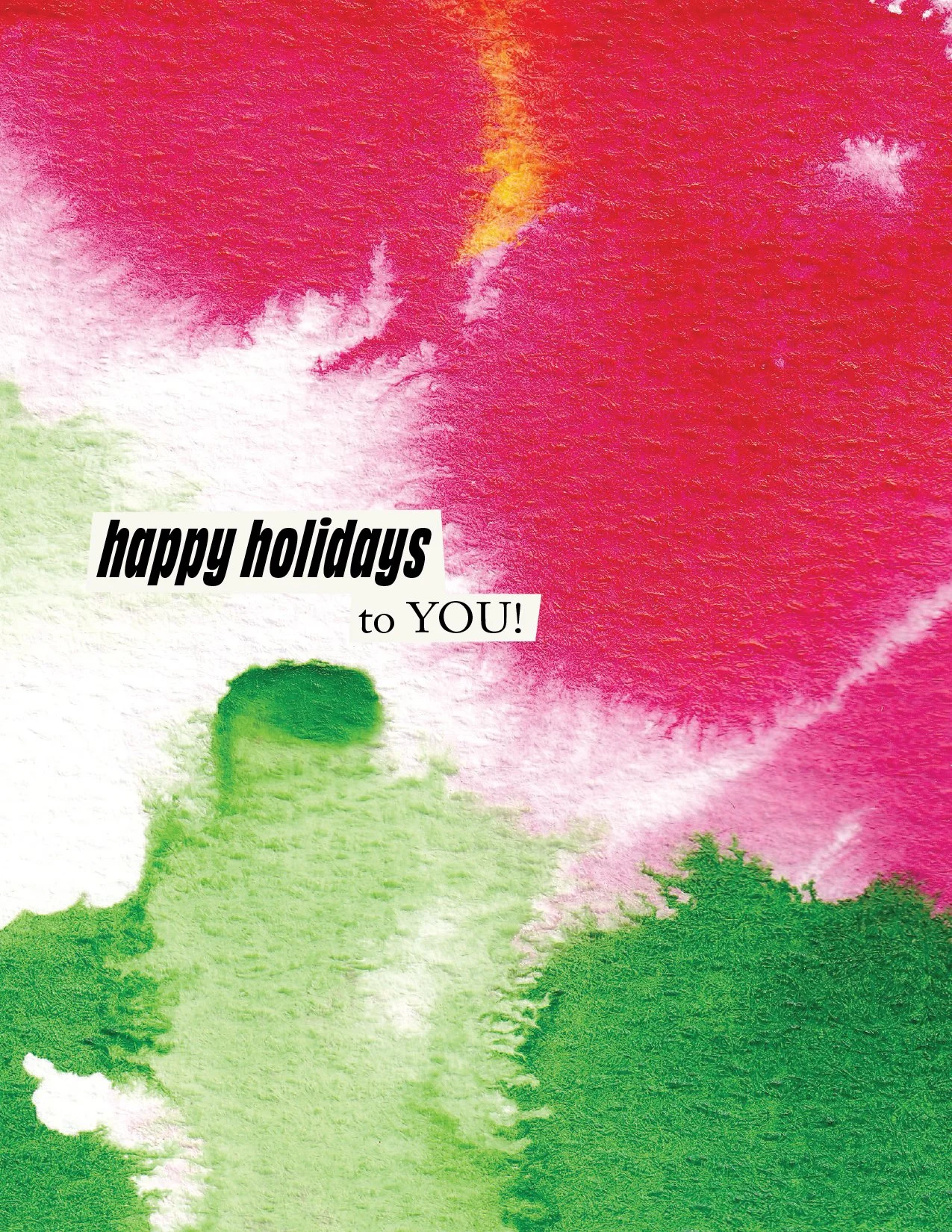 "Happy holidays to you" Holiday Card