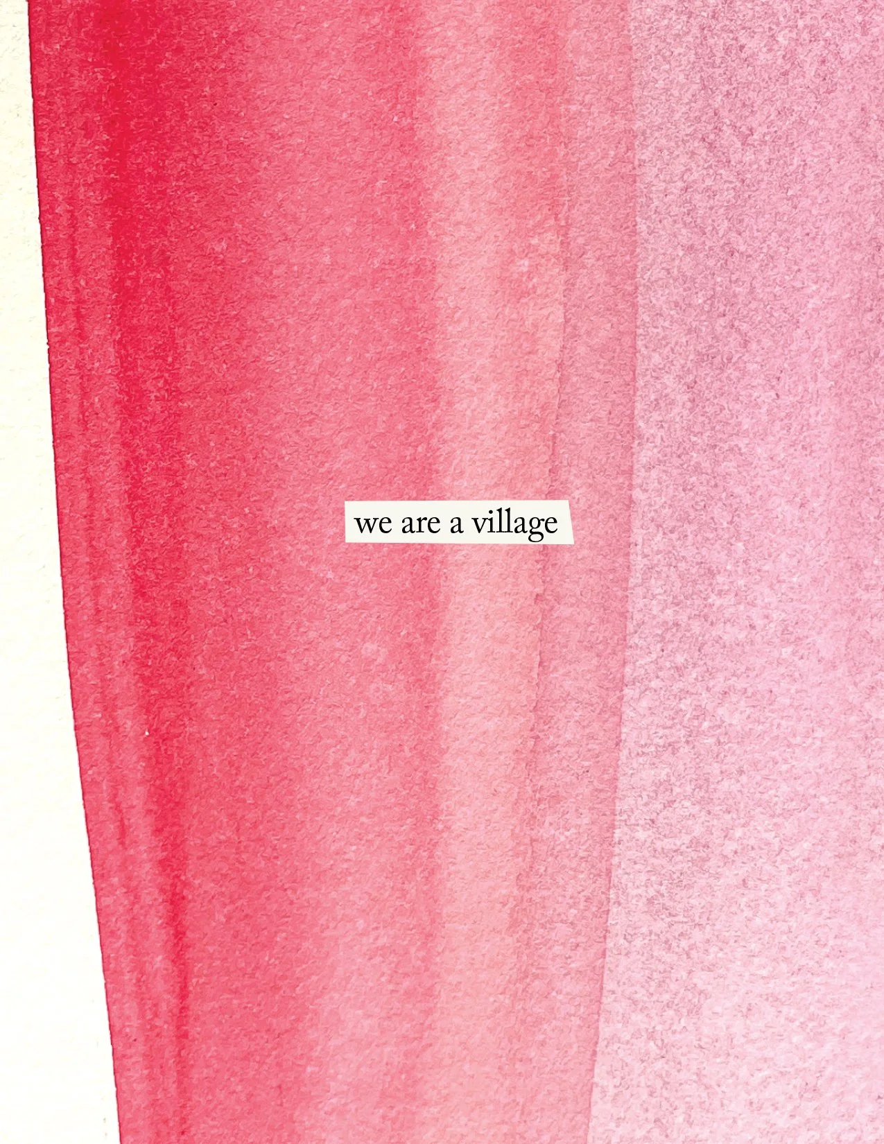 "We are a village" Greeting Card