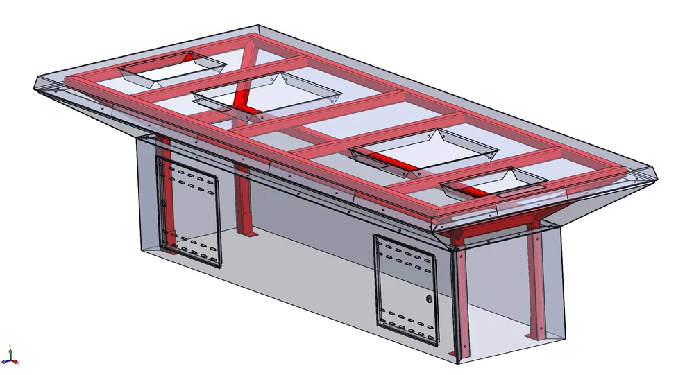 A frame that moves the whole unit