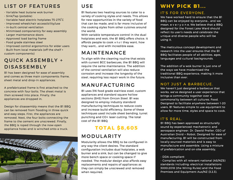 Product brochure, inside