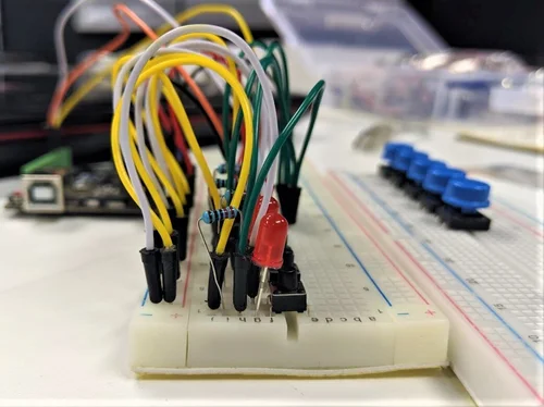 Electronics and prototype photo