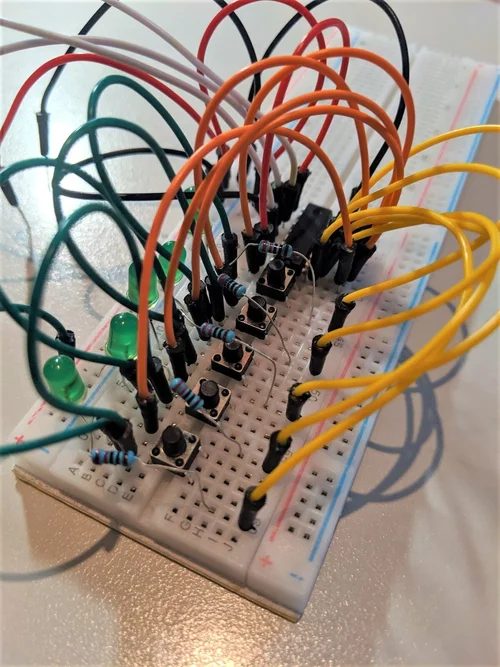 Electronics and prototype photo
