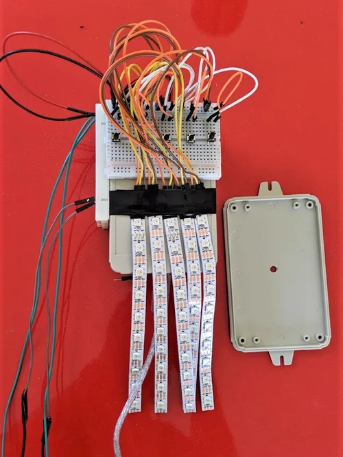 Electronics and prototype photo
