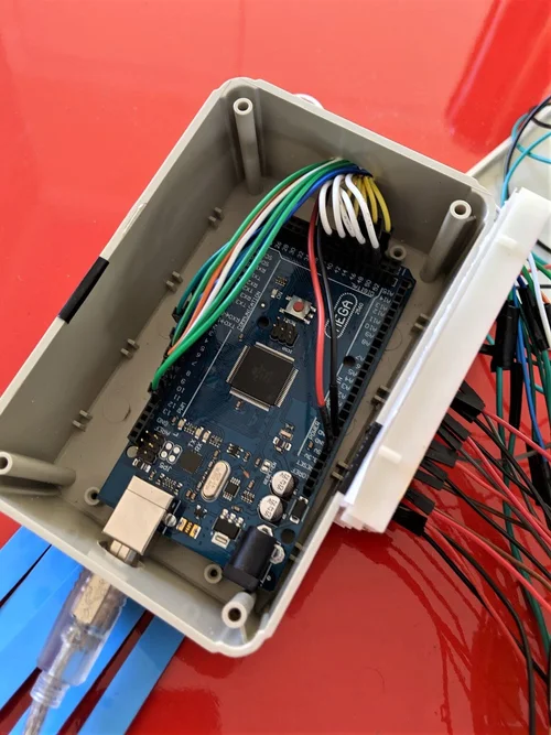 Electronics and prototype photo
