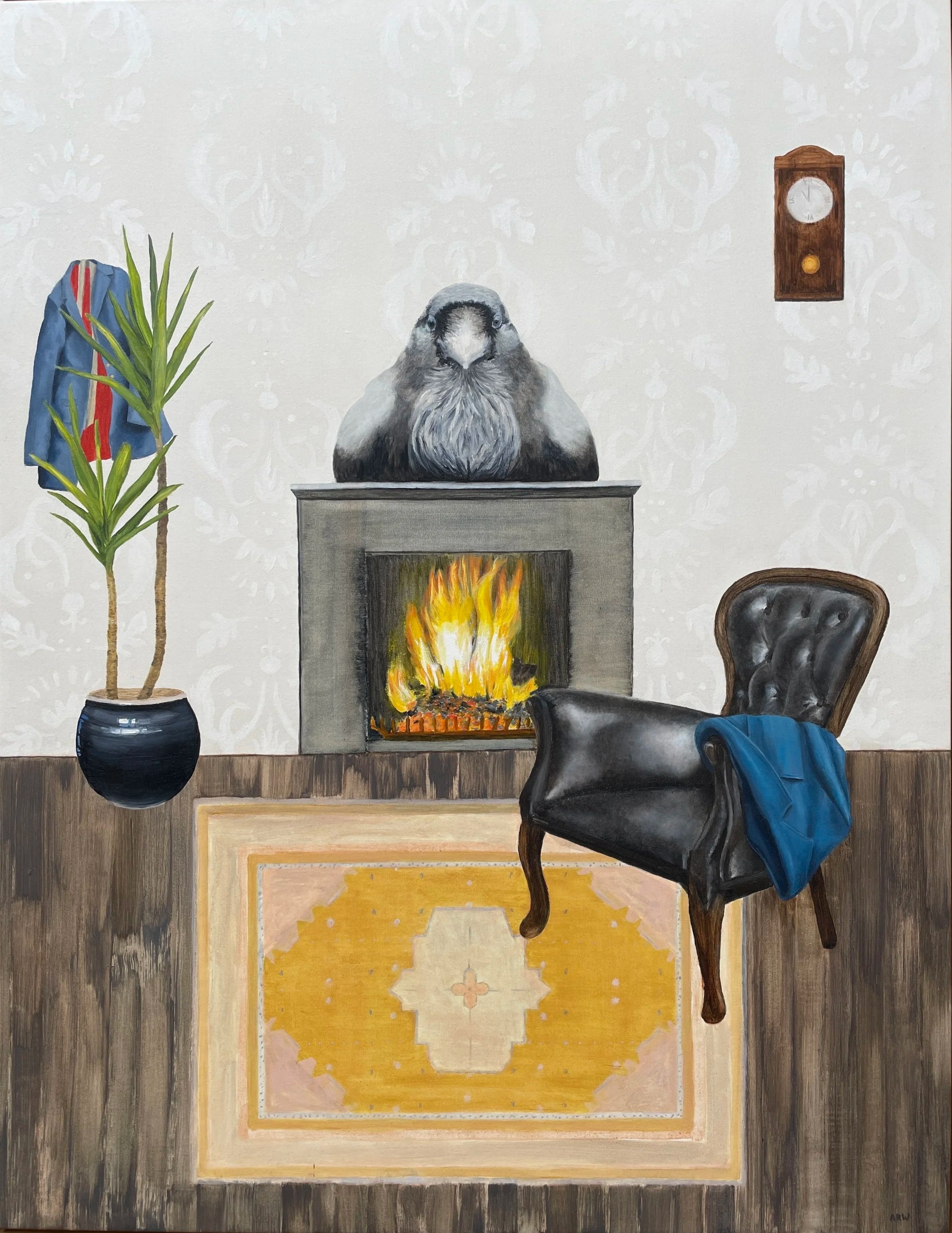 Anna Weston, Interior 2 (2022). oil on canvas, 90 x 70cm