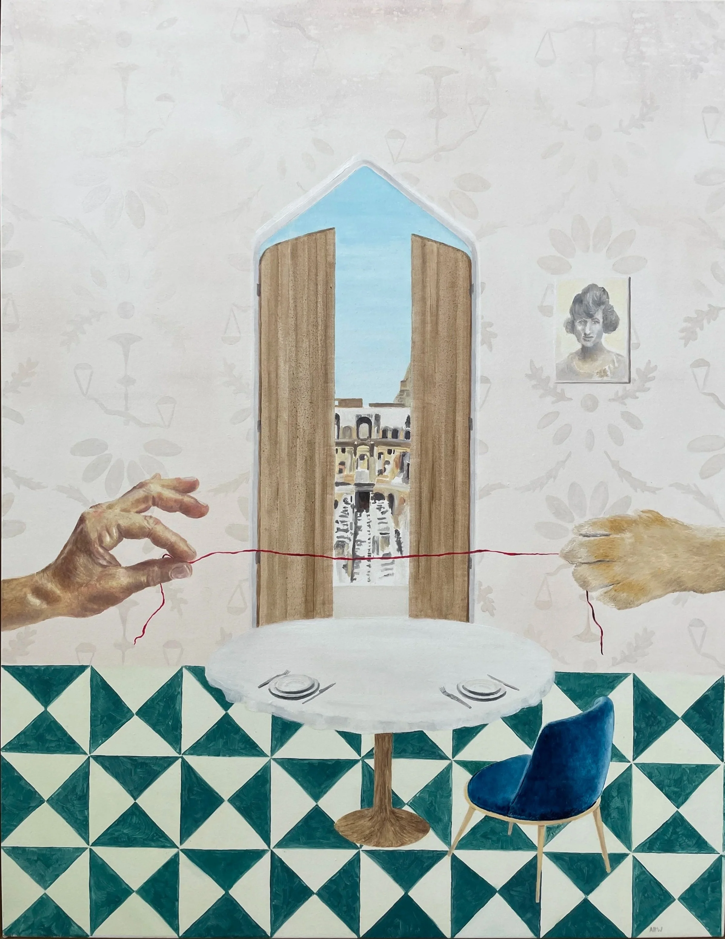 Anna Weston, Interior 3 (2022). oil on canvas, 90 x 70cm