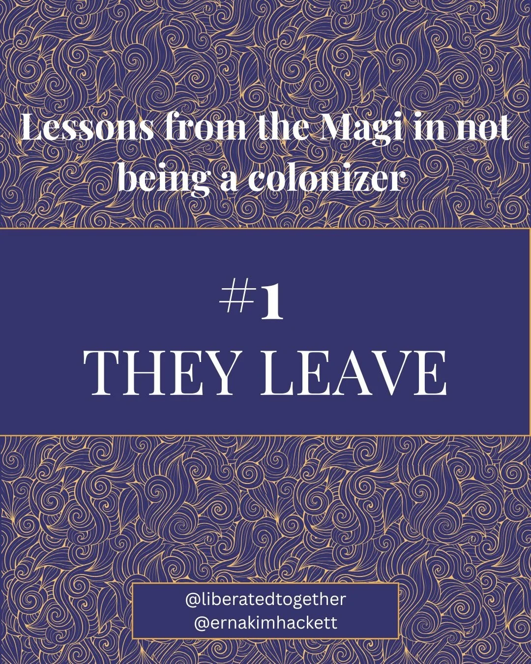 I really fell in love with the magi this year.  And I couldn&rsquo;t stop thinking about how the simple act of leaving- was very non- colonizer energy of them.  That first thought expanded into this stack. 

#liberatedtogether #advent #advent2025