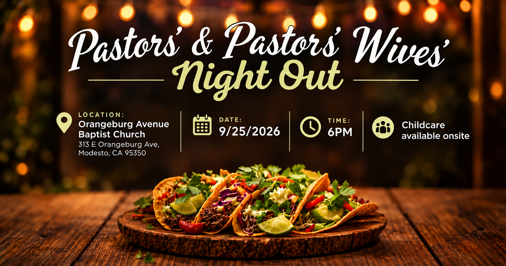 Pastors' & Pastors' Wives' Night Out