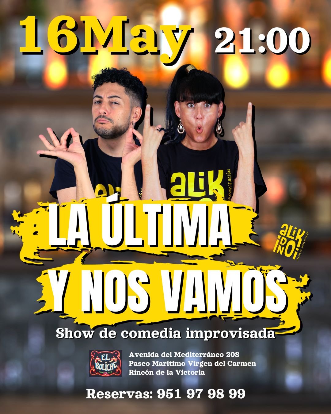 "La última y nos vamos". Espectáculo de impro de Alikindoi