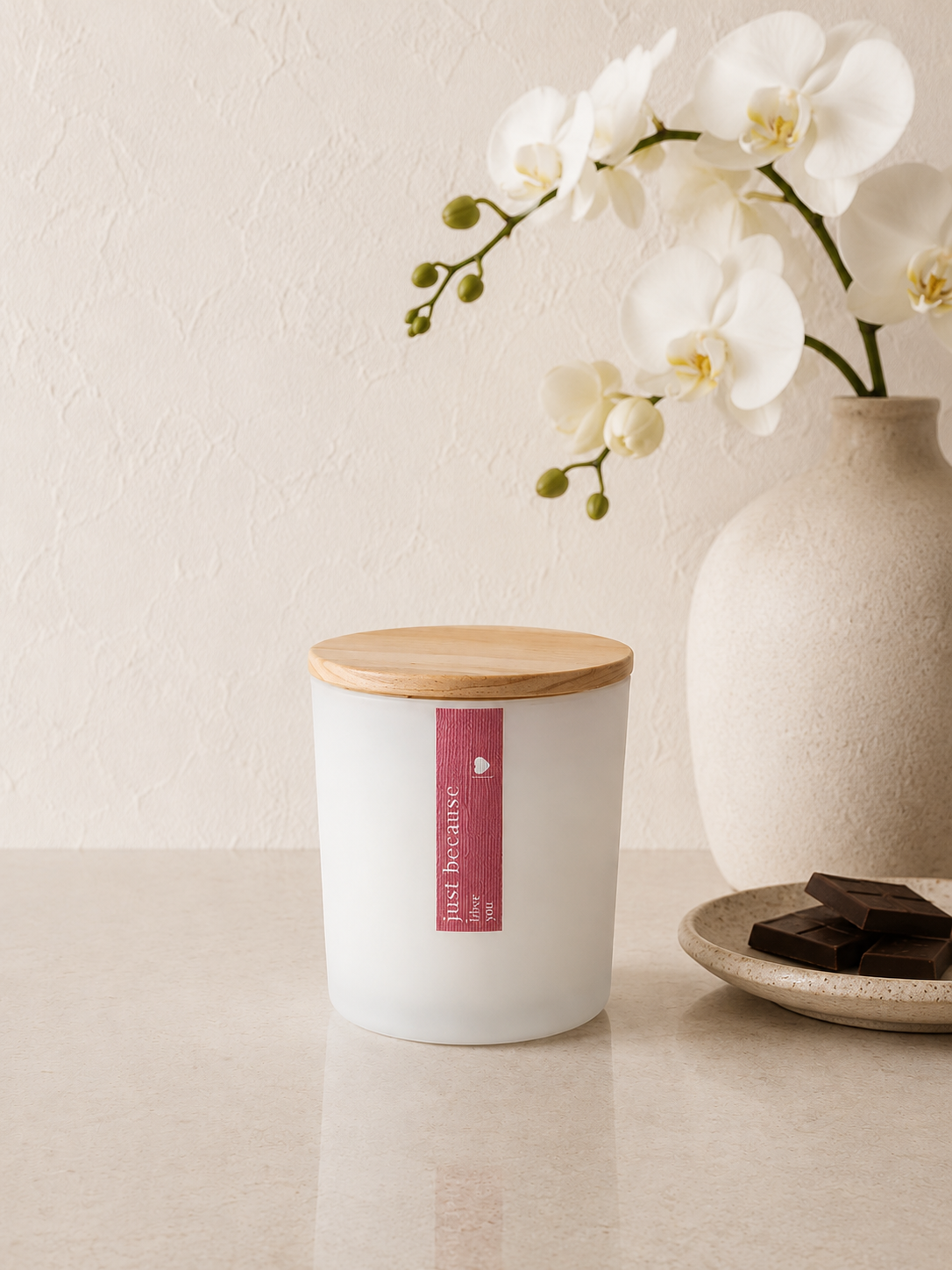 Just Because, Candle with wooden lid, 200g