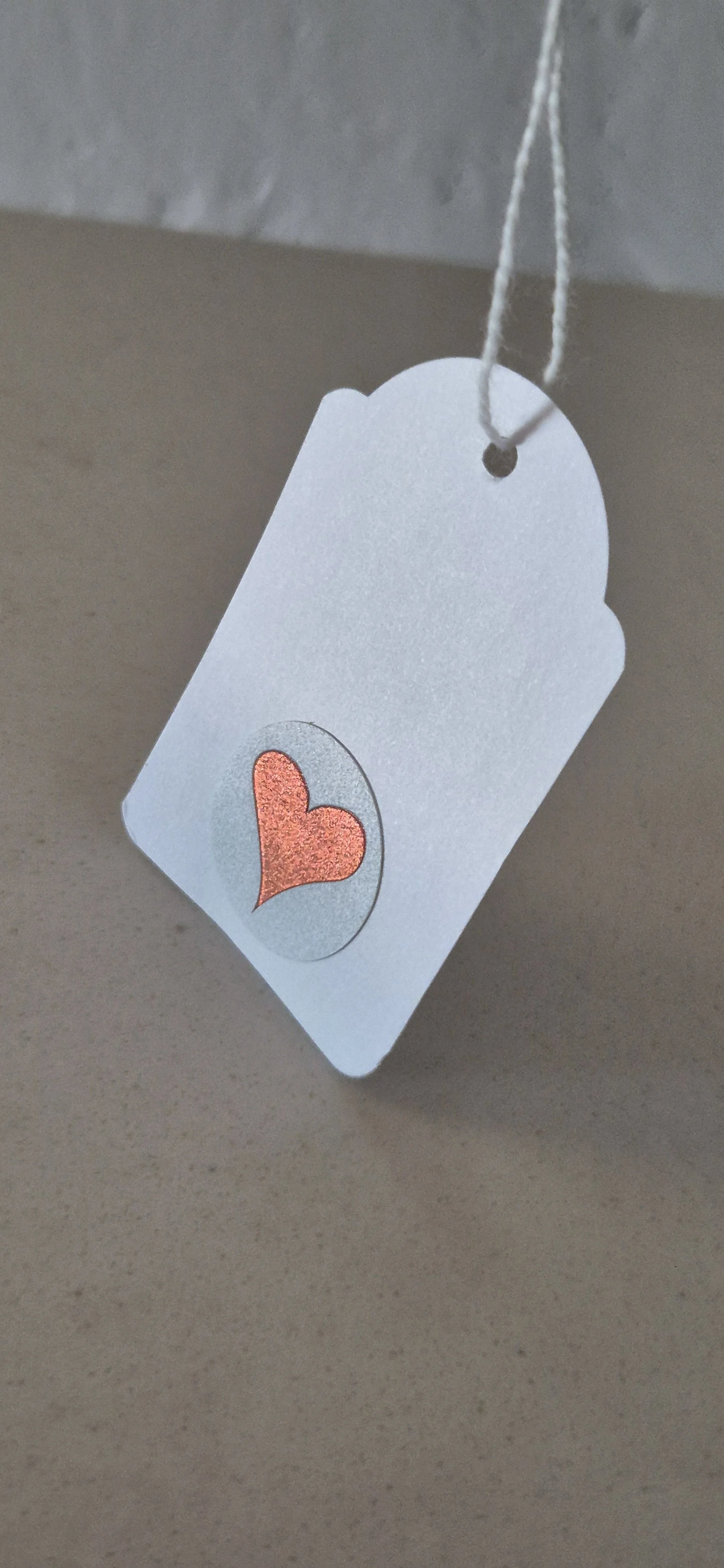 Gift Tag with Embossed Foil Heart