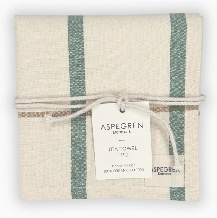 Aspegren Denmark Tea Towel - Organic Cotton - Strada - Spinach