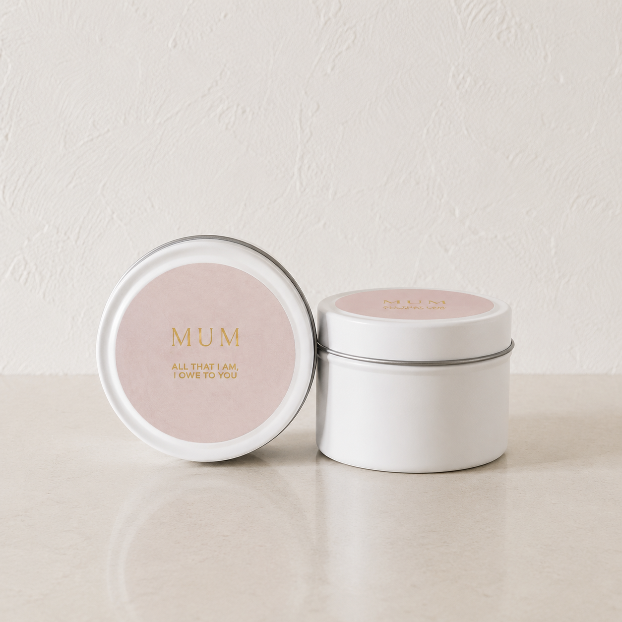 Mini White Tin Mother's Day All that I am, I owe to You - Pink