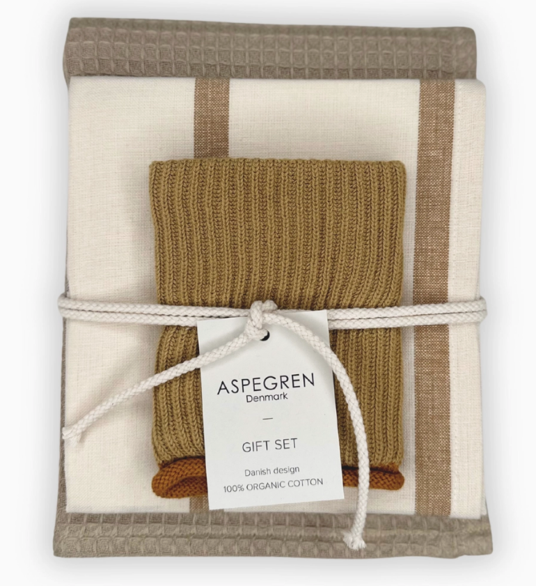 Aspegren Denmark Organic Cotton-Gift Set of 3- Corn