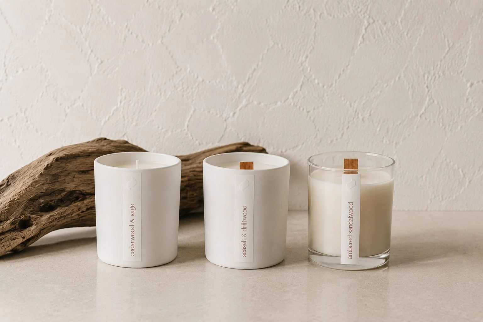 Sandalwood Candle White