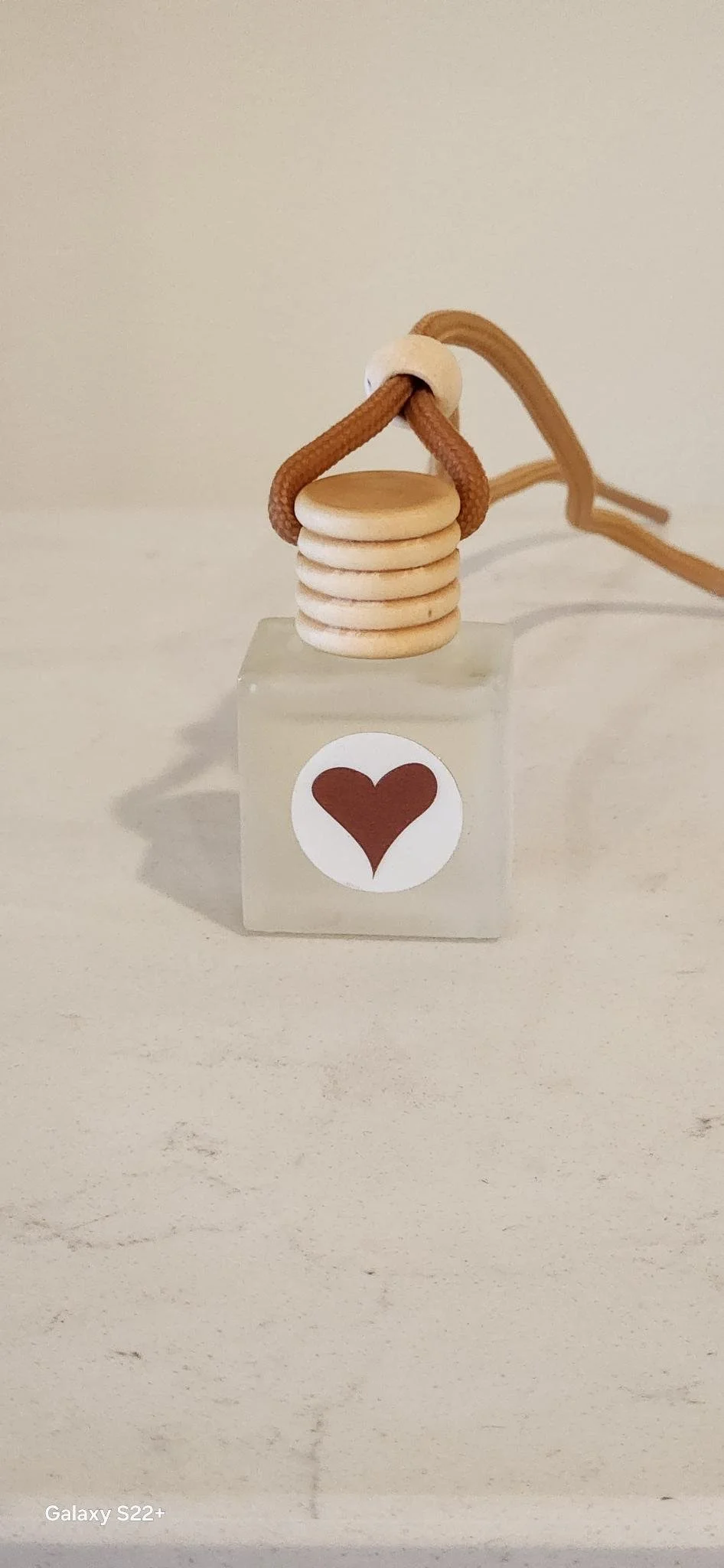 Mini Frosted Car Diffuser with Natural Rope Finish 10ml