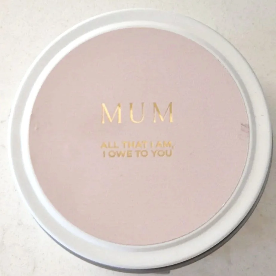 Mini White Tin Mother's Day All that I am, I owe to You - Pink