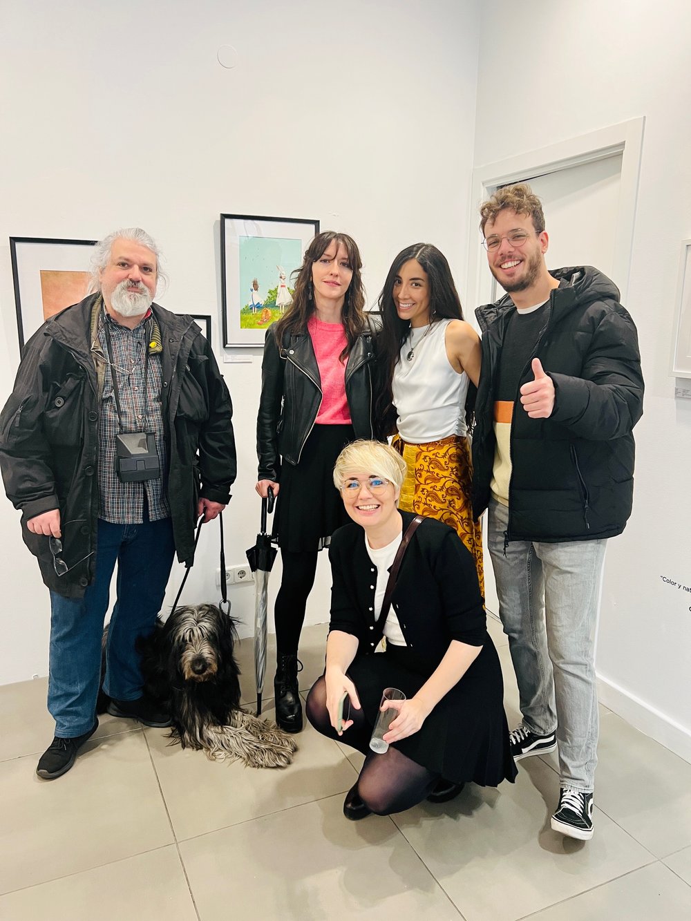 Mauro, Raquel, Kiyary, Pablo and Esther, with special appearance of Freud the dog