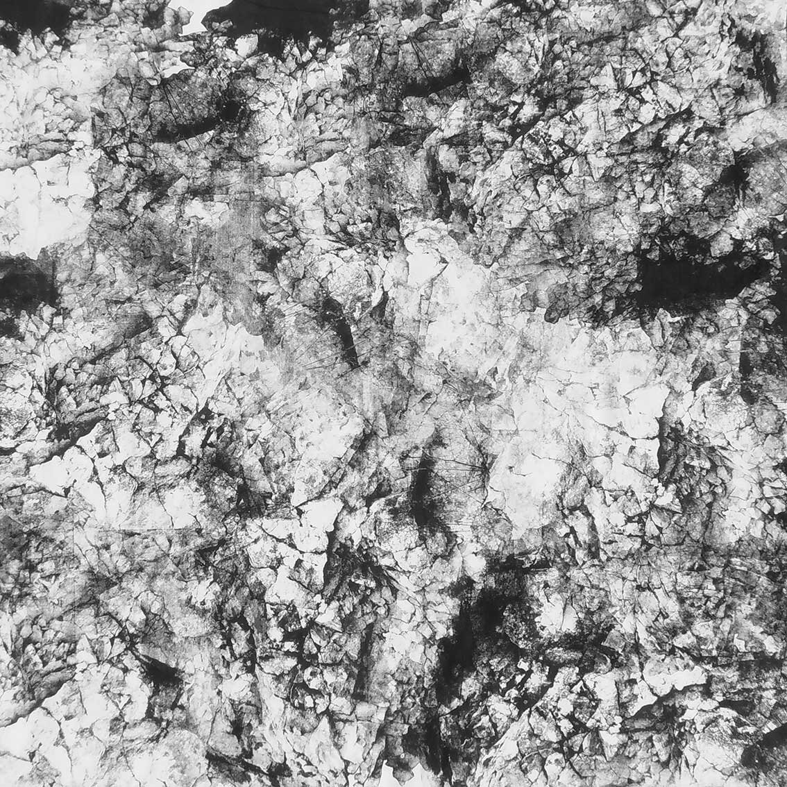  Kalksandstein 2/ Mutationen  Material: Baumwolle auf Keilrahmen  Format: 1.40mx1.40m 