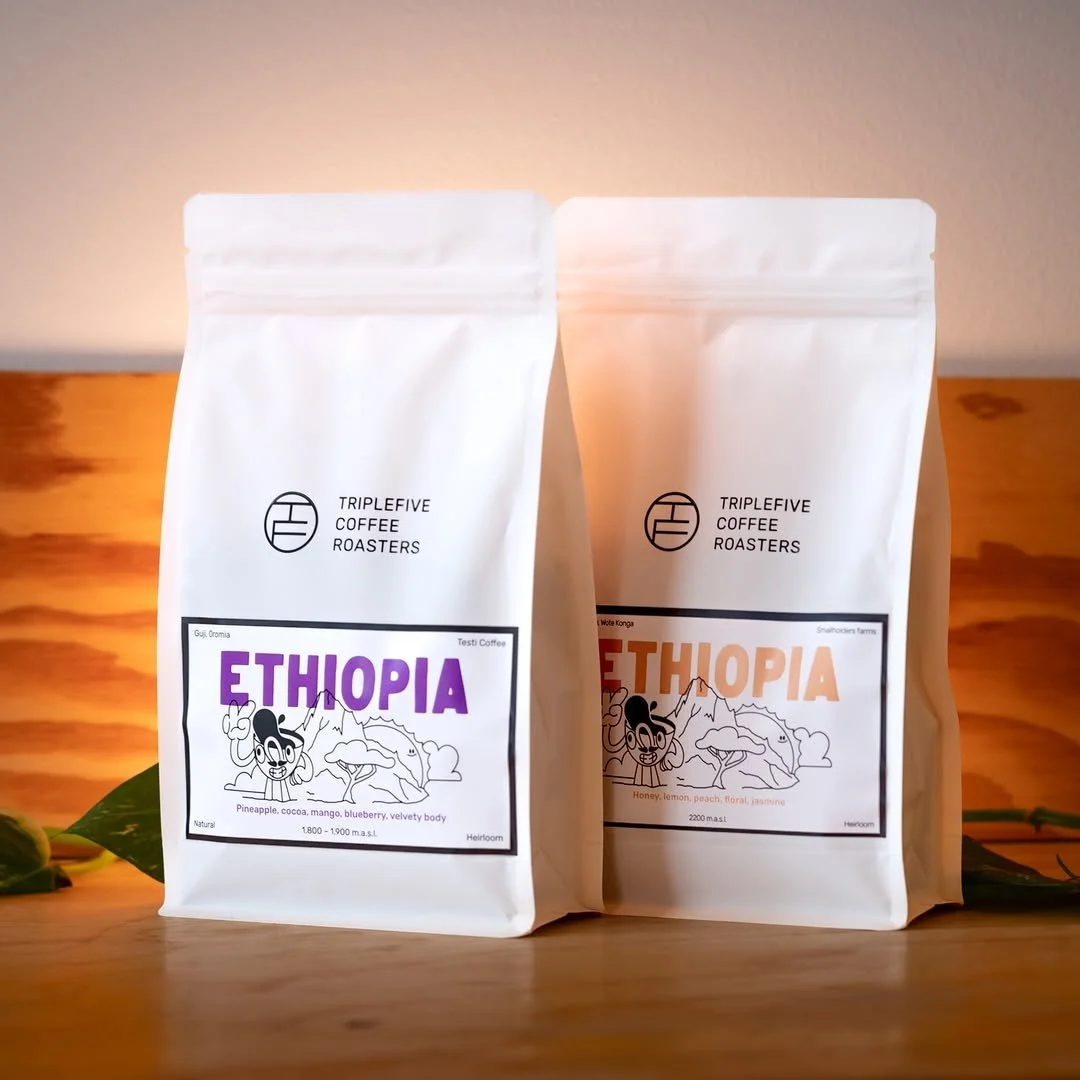Tlač etikiet pre Triple Five Coffee Roasters 

@triplefivecoffee