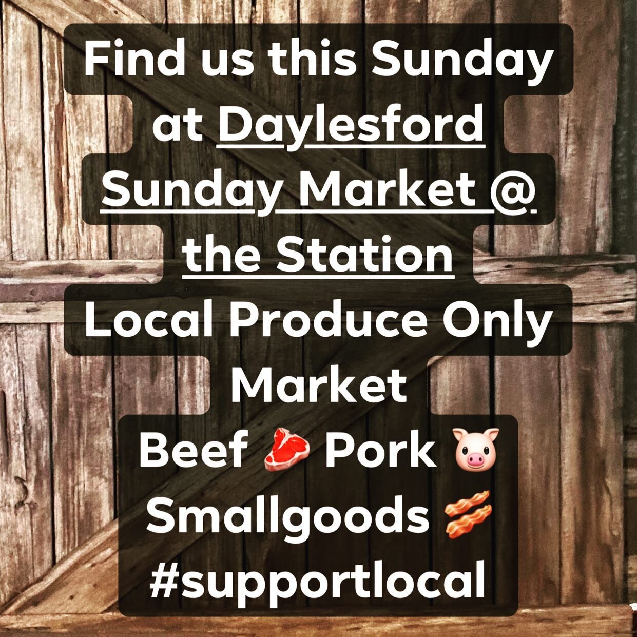 Sadly Trentham Farmers Market is cancelled for Saturday due to Covid restrictions. Luckily @daylesford_sunday_market is open and trading as a local produce only market. We have two markets worth of produce ready for Daylesford. Grass Fed British Whit