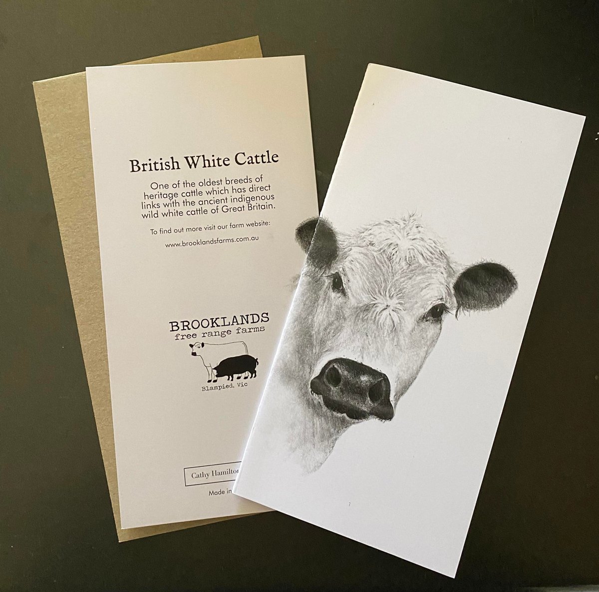 Brooklands British White Limited Edition Greeting Card