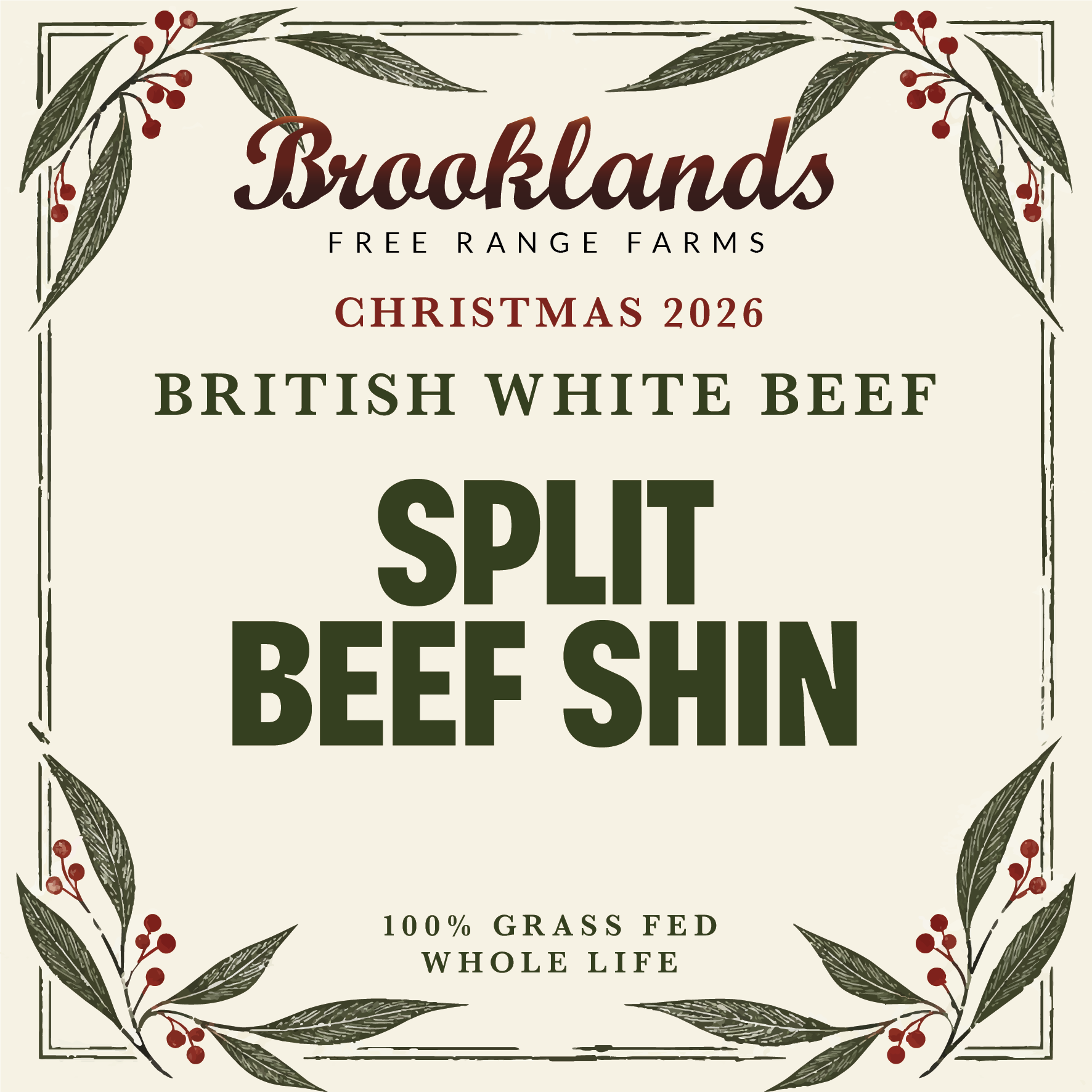 British White 100% Grass-Fed Split Beef Shins