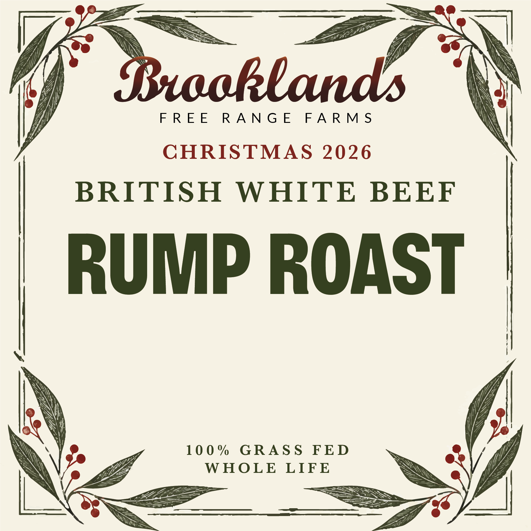 British White 100% Grass-Fed Beef Rump Roast