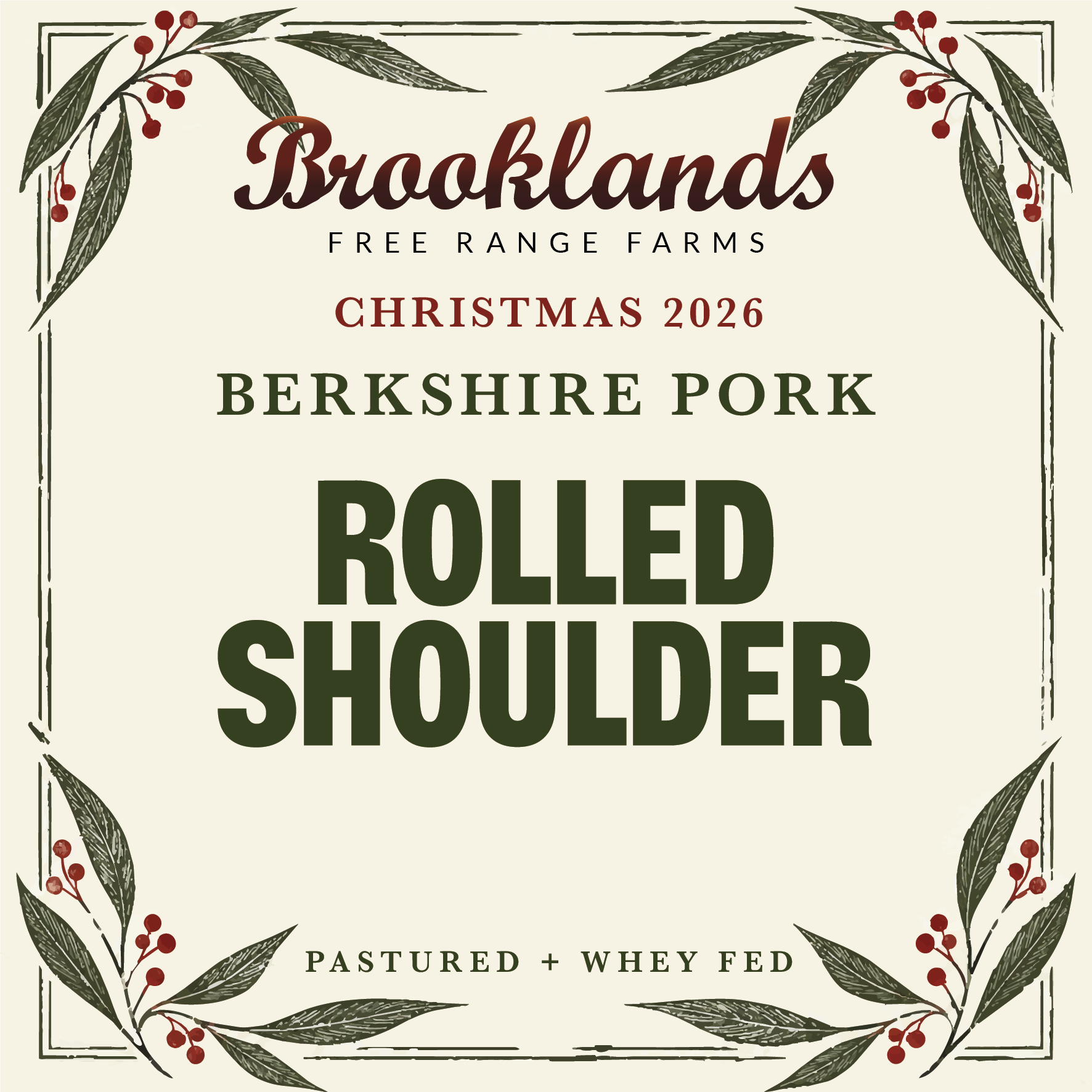 Berkshire Pork - Rolled Shoulder