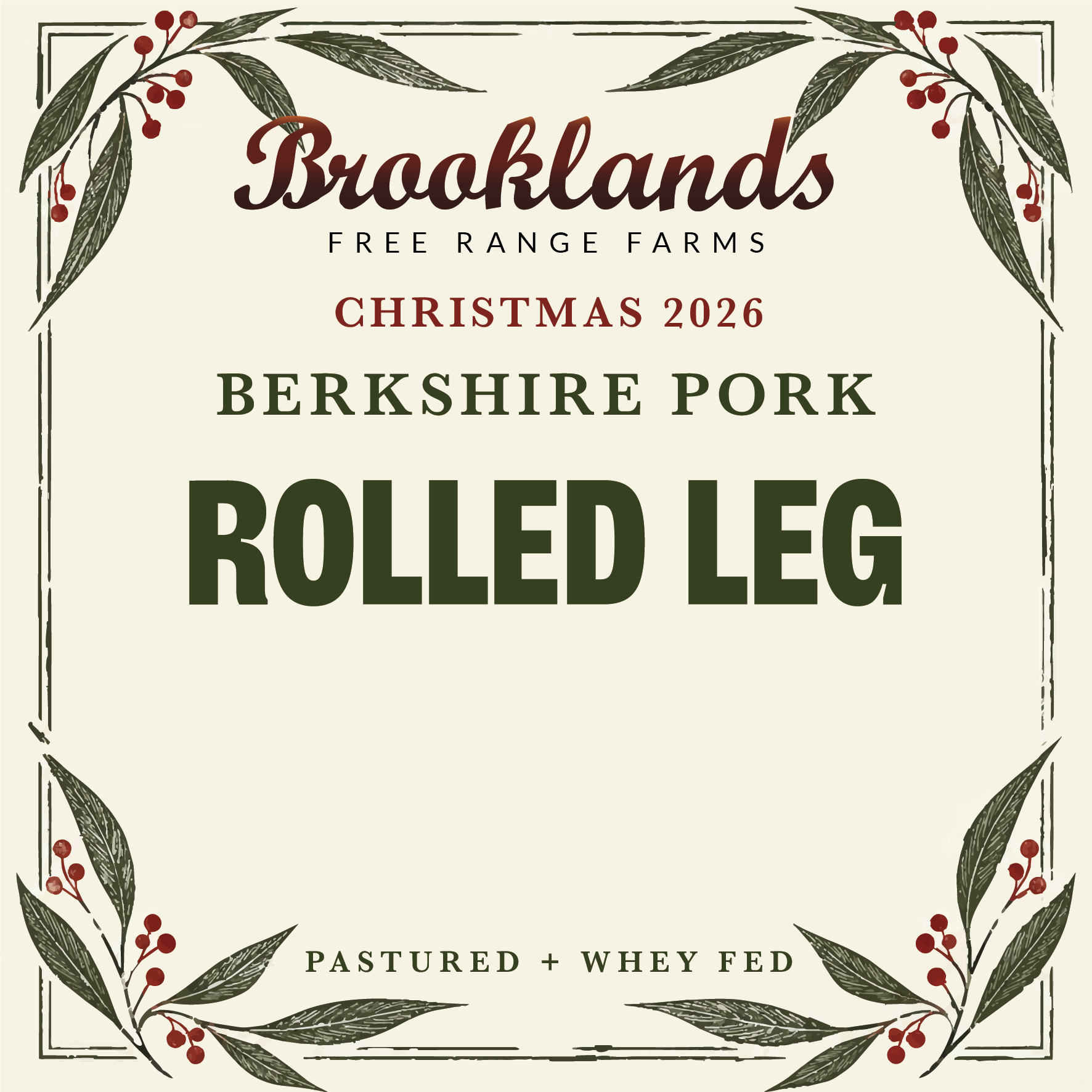 Berkshire Pork - Rolled Leg