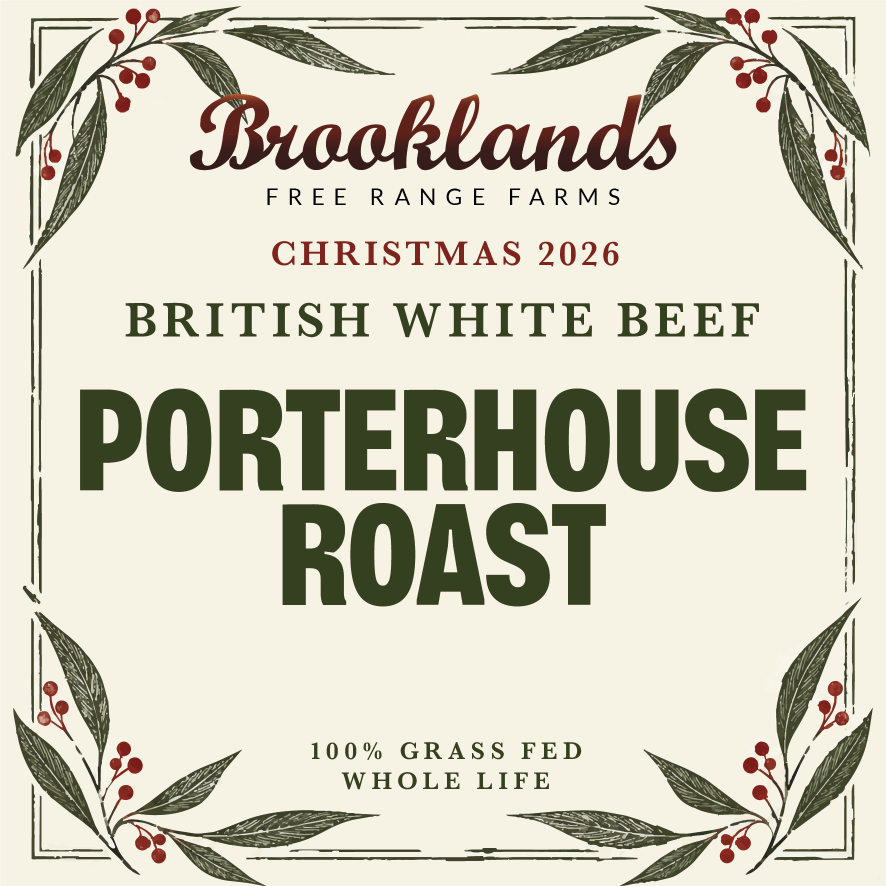 British White 100% Grass-Fed Beef Porterhouse Roast