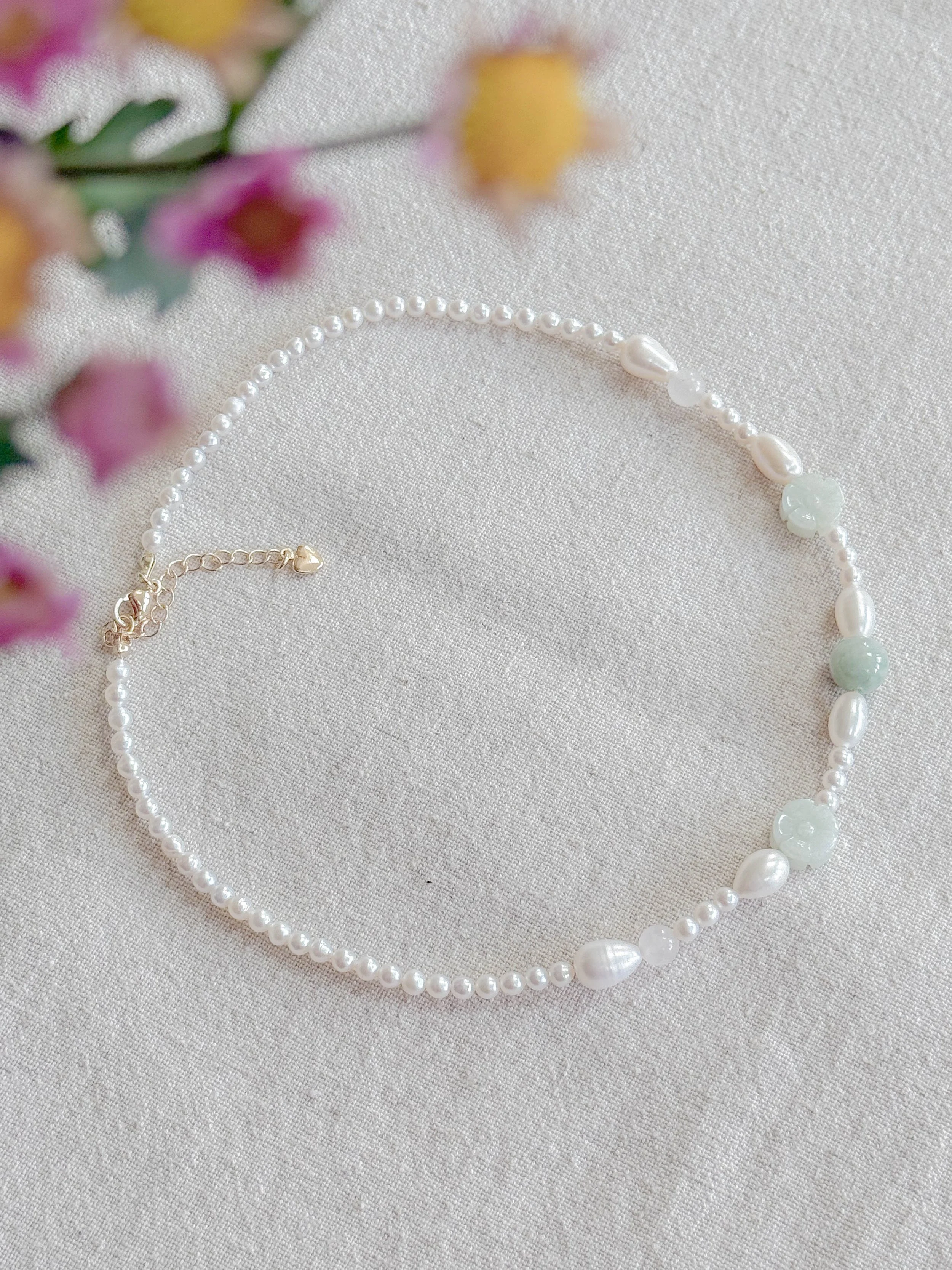 Pearl and Jade necklace