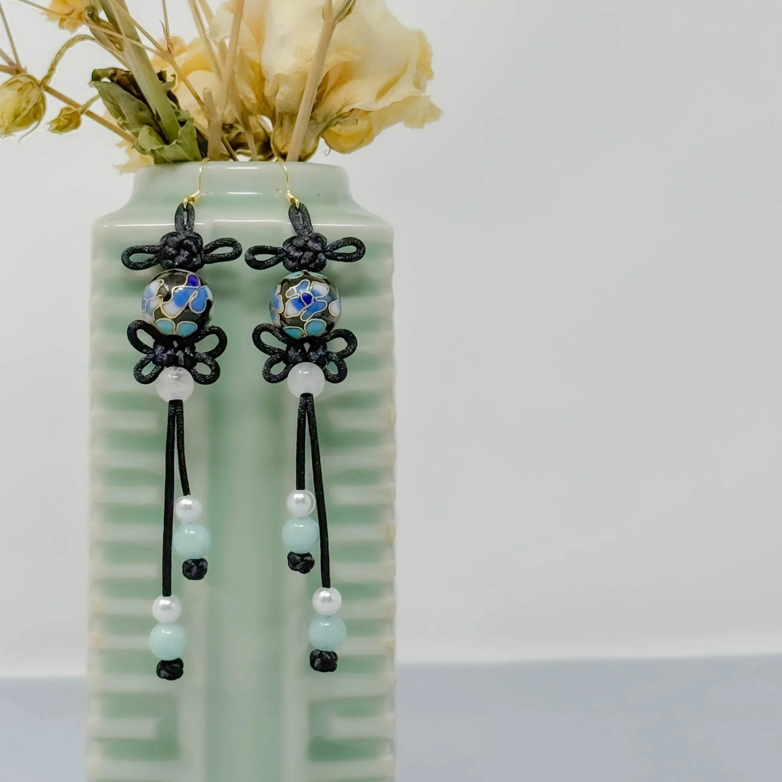 Black 景泰蓝 Earrings
