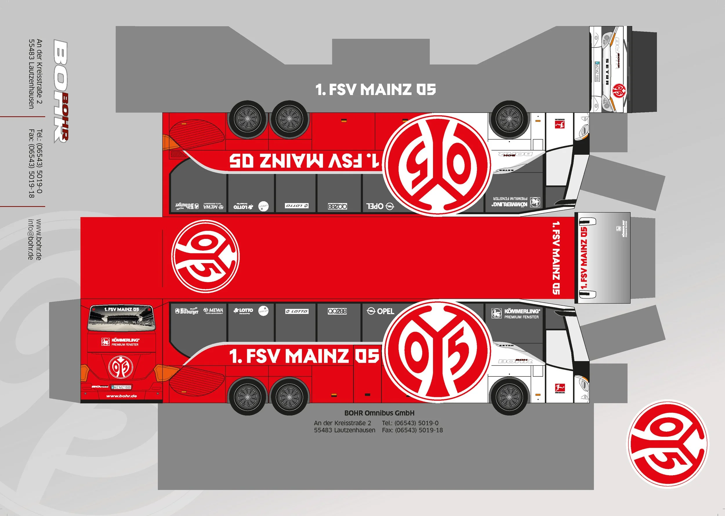 paperBUS Faltbus Setra FSV Mainz 05